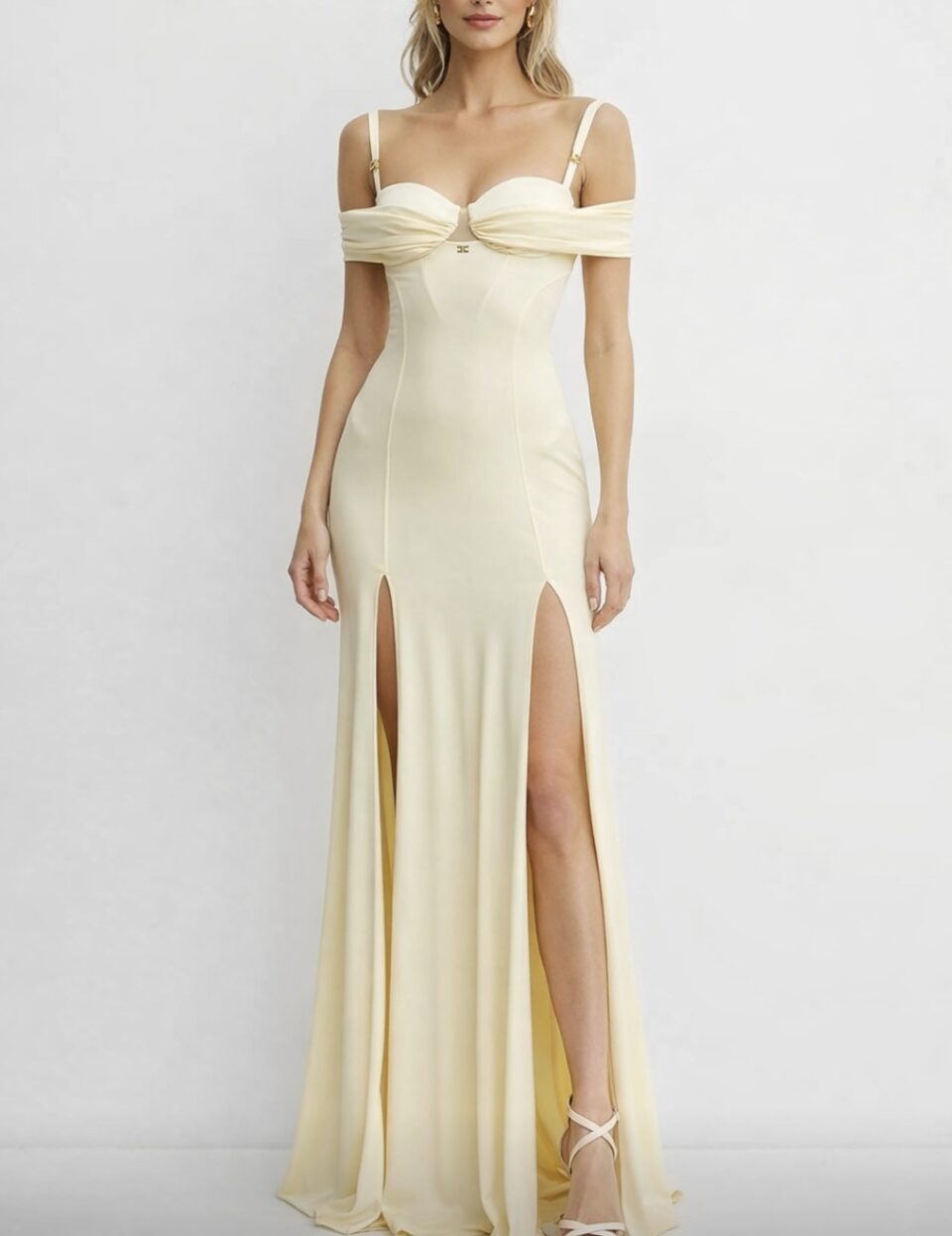 Abito Red Carpet in jersey crêpe con corsetto