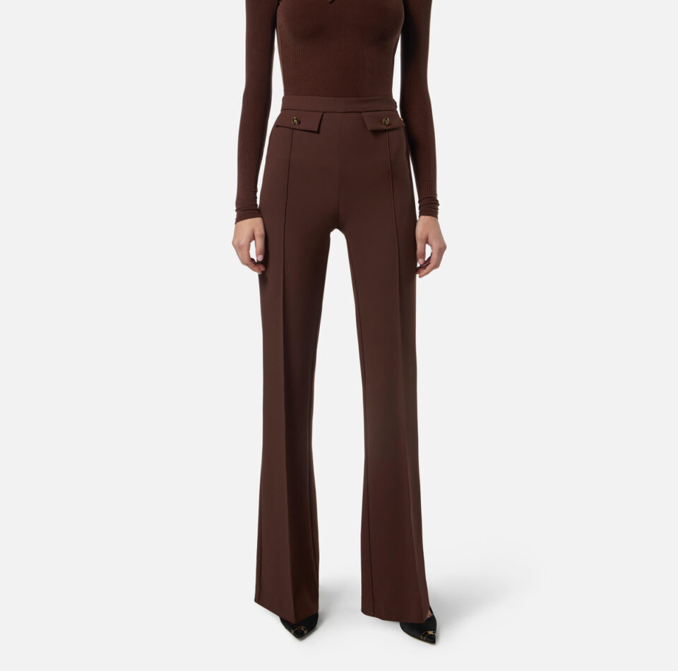 Pantaloni in doppio crêpe PA12156E2