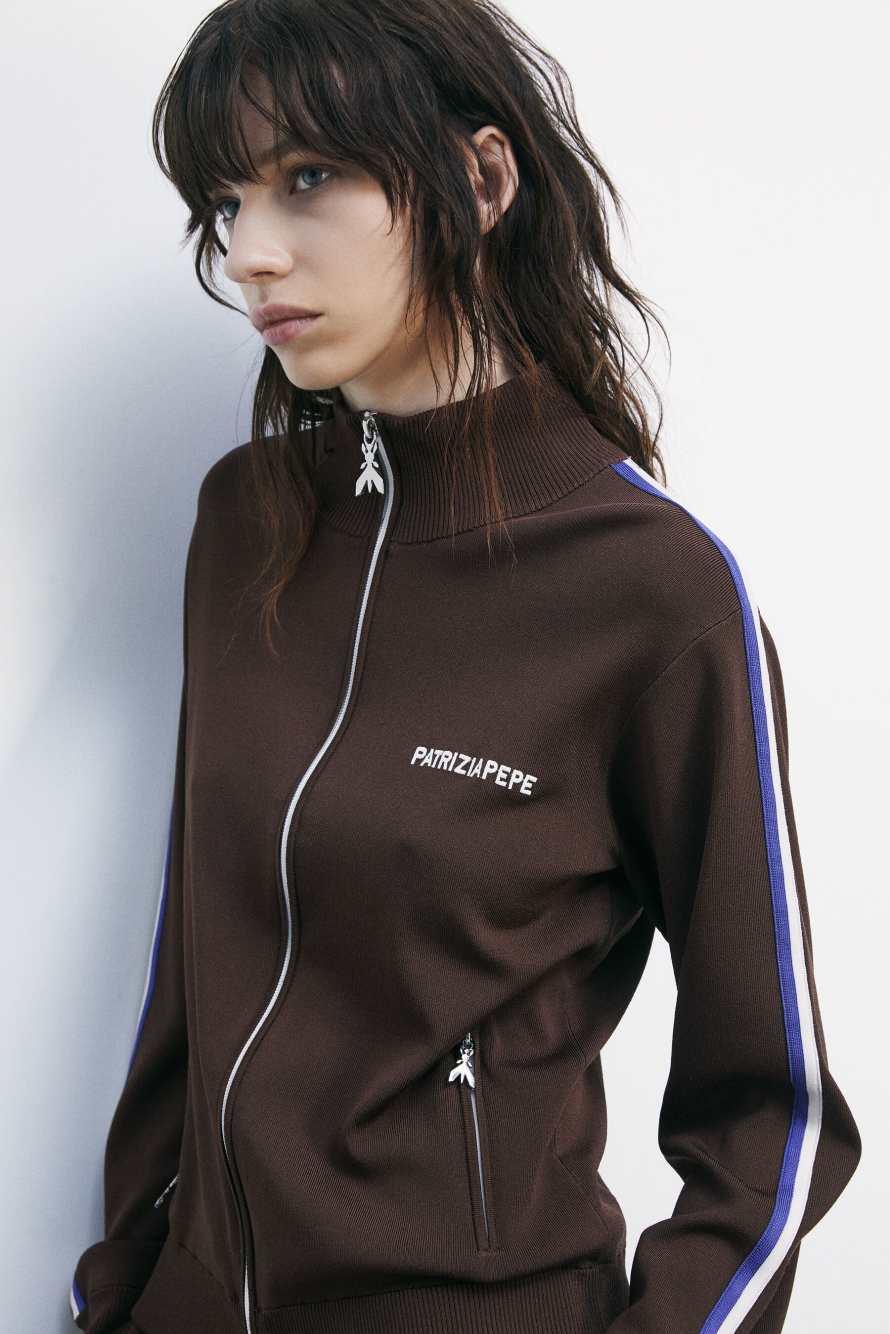 Maglia tecnica con zip PATRIZIA PEPE