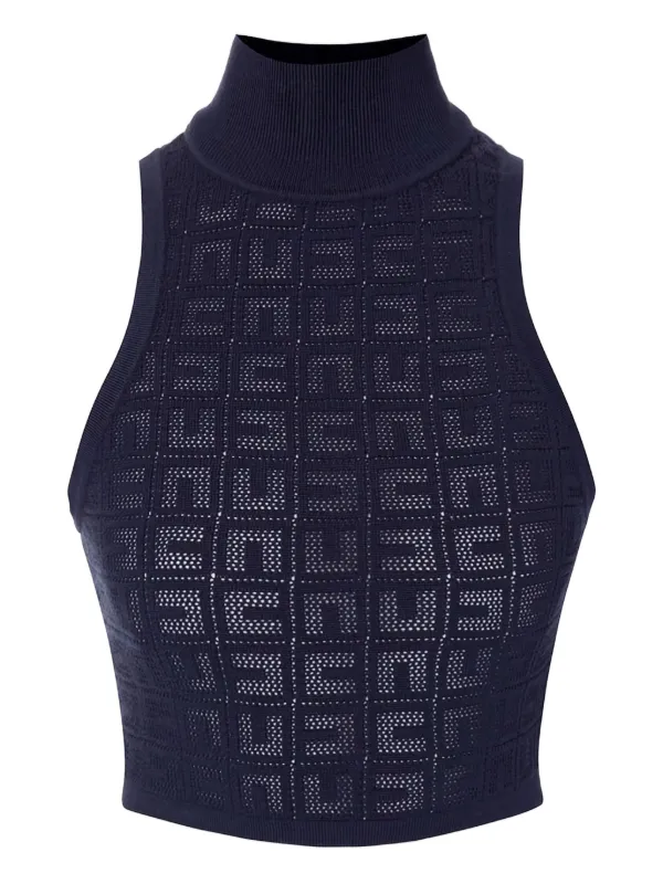 Top in rete con logo Elisabetta Franchi