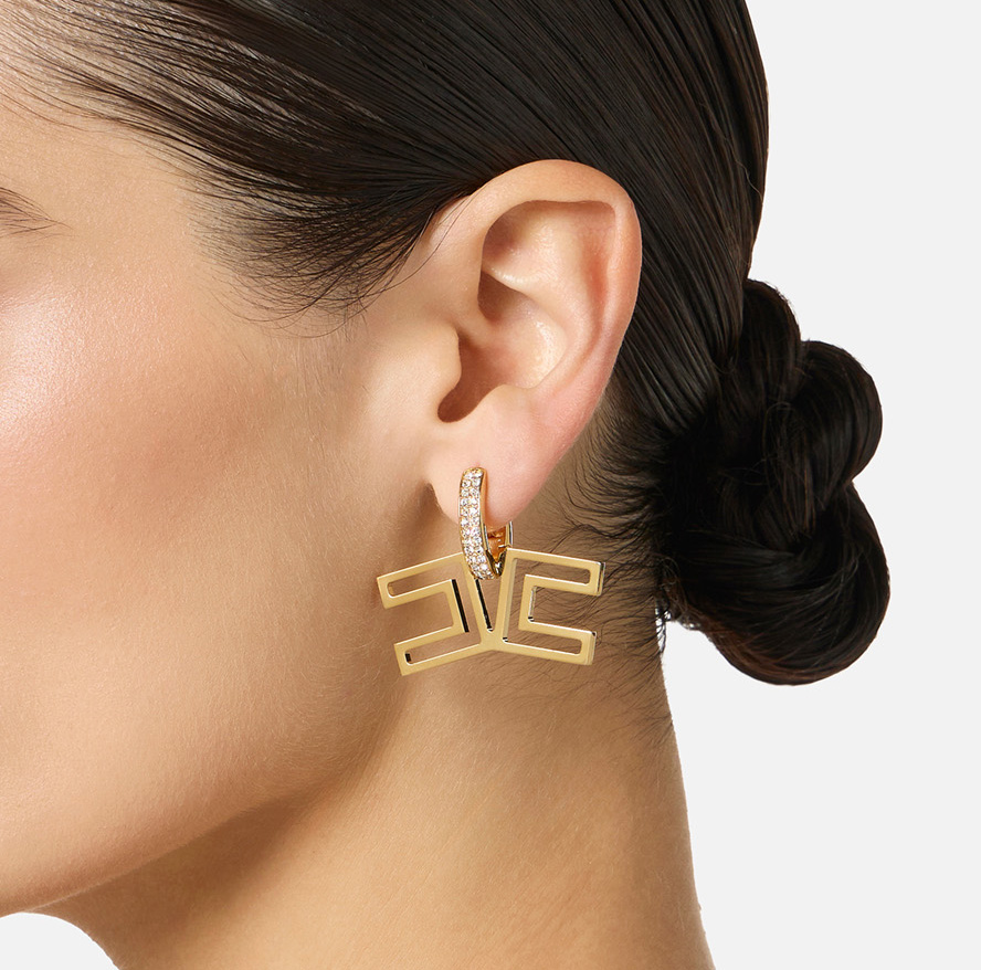 Orecchini con pavé di strass