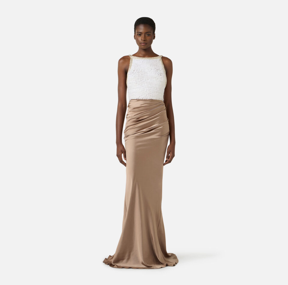 Abito Red Carpet in raso e tulle