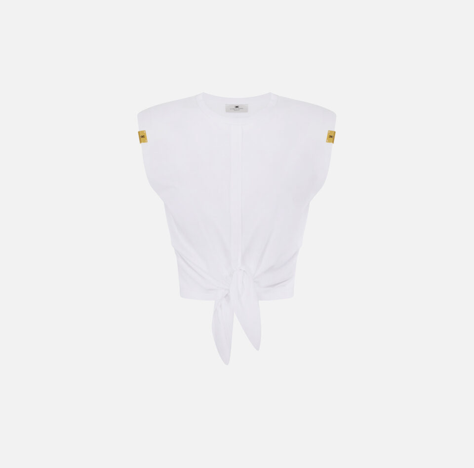 T-shirt in jersey con nodo