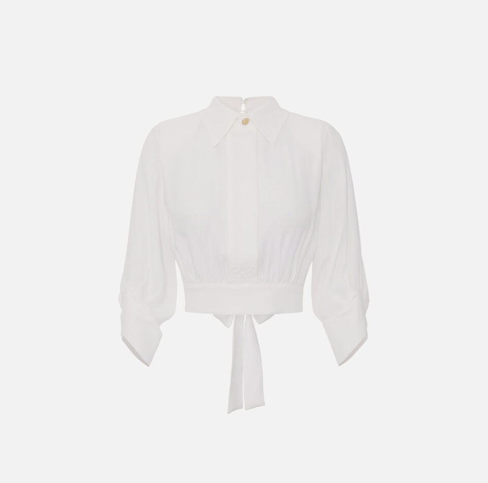 Camicia in georgette con fusciacca