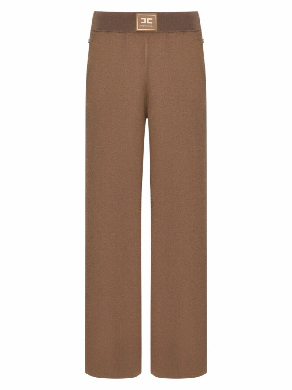 Pantaloni in maglia con bande in viscosa lucida