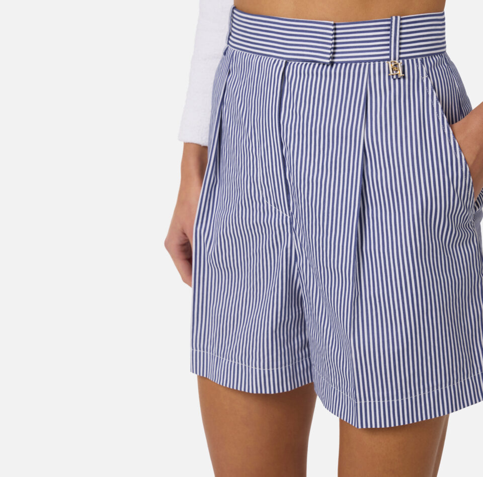 Shorts in cotone stretch a righe