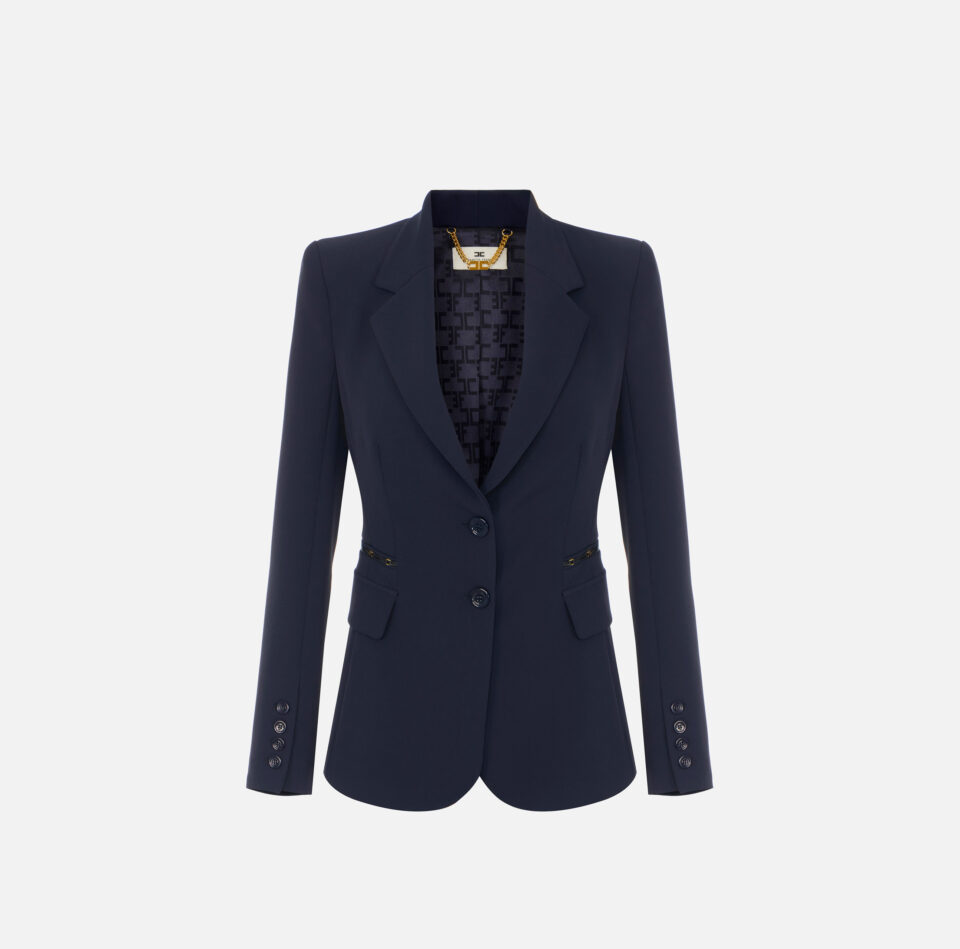 Giacca in doppio crêpe stretch